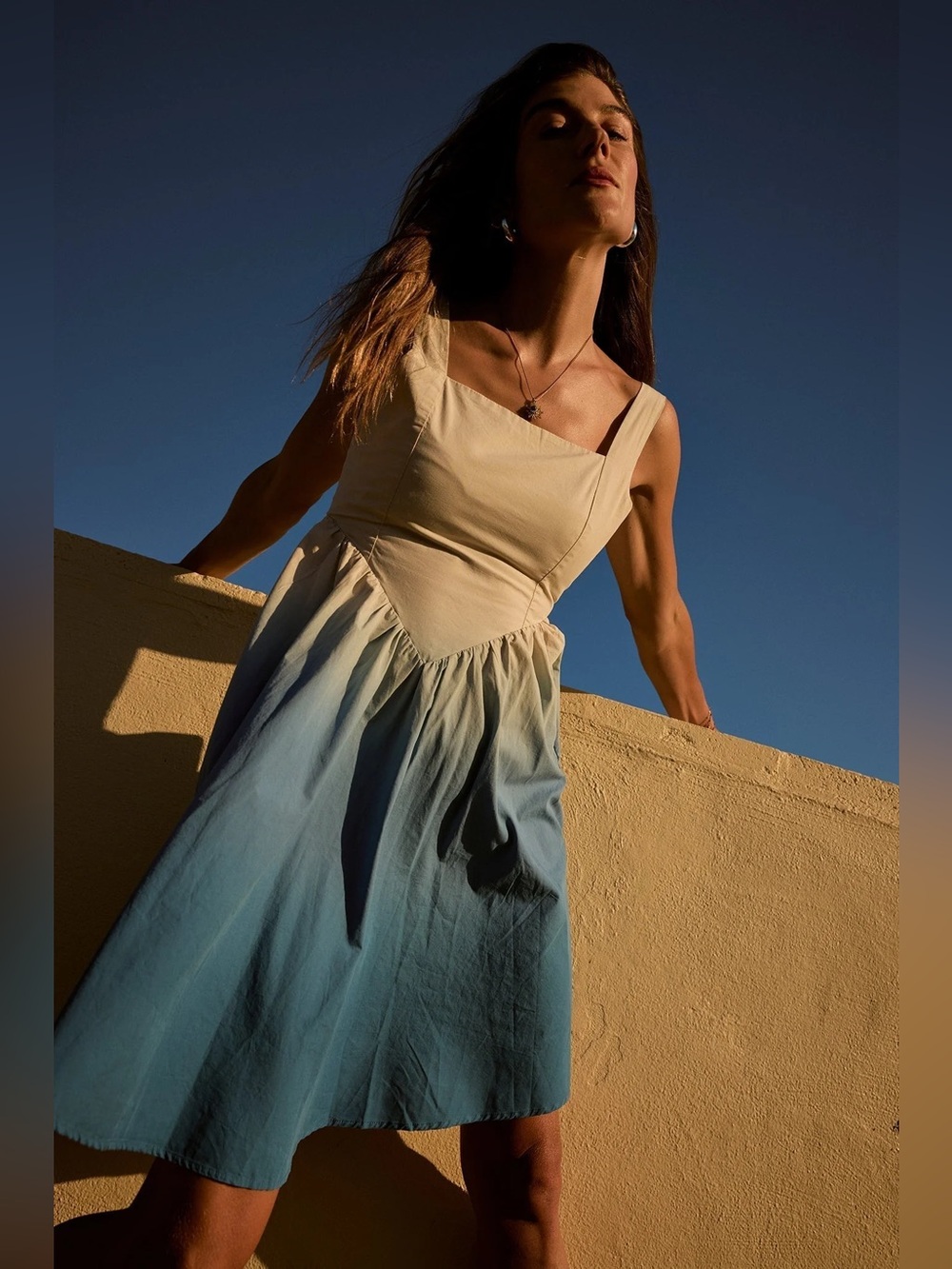 Zandra Stone Finn Ombre Dress NWT